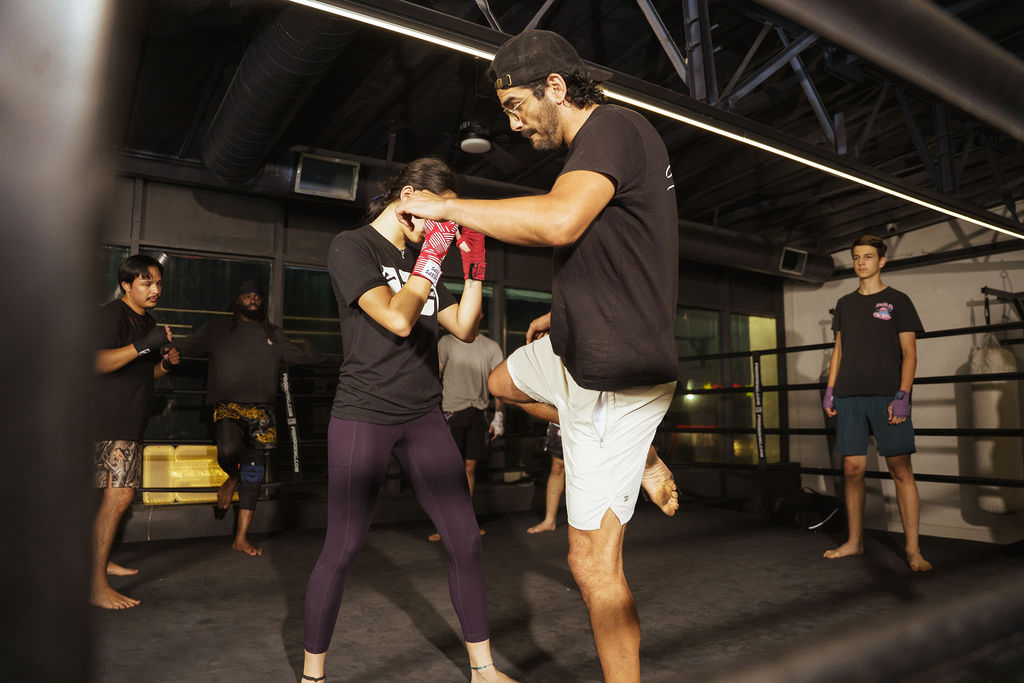 Kickboxing class at Hustle Striking